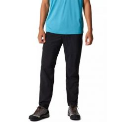 Spodnie turystyczne męskie Mountain Hardwear Trail Sender. Czarne spodnie materiałowe męskie MOUNTAIN HARDWEAR, bez wzorów, klasyczne. W wyprzedaży za 300.60 zł.