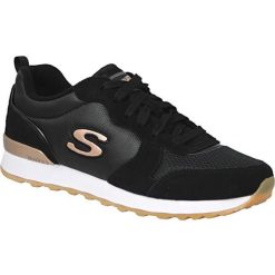 Buty do chodzenia damskie Skechers 111BLK. Czarne buty sportowe na co dzień damskie Skechers, bez wzorów, z gumy, trekkingowe. Za 288.00 zł.
