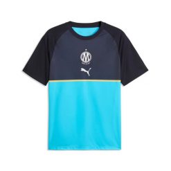 Koszulka OM Warm Up 2026/27. Niebieskie t-shirty sportowe męskie Puma, s, z dresówki, bez ramiączek, na fitness i siłownię. Za 283.50 zł.