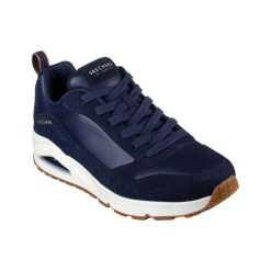 Męskie Skórzane Buty Treningowe Uno Stacre. Niebieskie buty fitness męskie Skechers, trekkingowe. Za 269.00 zł.