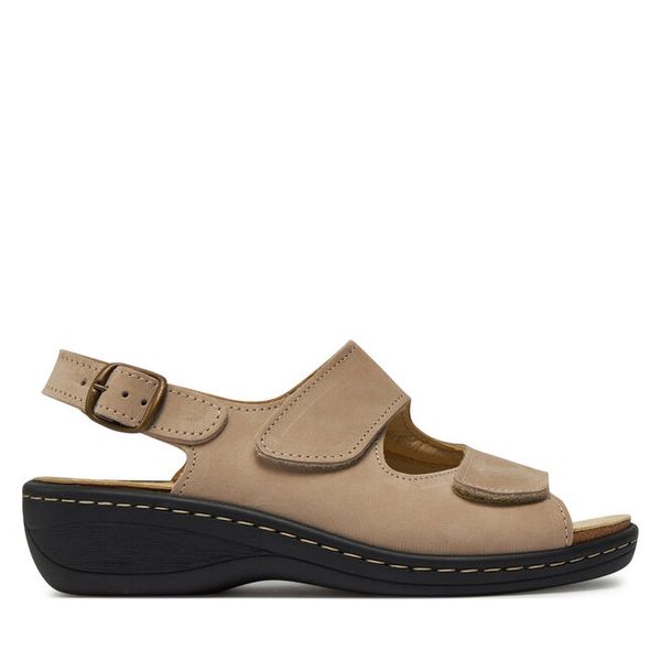Sandały Dr. Brinkmann. Brązowe sandały damskie Dr. Brinkmann, bez wzorów, bez obcasa, na płaskiej podeszwie. Za 339.99 zł.