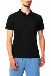Koszulka polo męskie 4F 4FWSS26TPTSM0988. Czarne koszulki polo męskie 4f, m, bez wzorów, z bawełny, bez ramiączek. Za 99.99 zł.