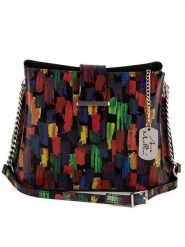 Anna Morellini Skórzana torebka "Olivia" w kolorze czarnym ze wzorem - 23 x 9 x 18 cm rozmiar: onesize. Czarne torebki klasyczne damskie Anna Morellini, bez wzorów, z materiału, bez dodatków. Za 339.37 zł.