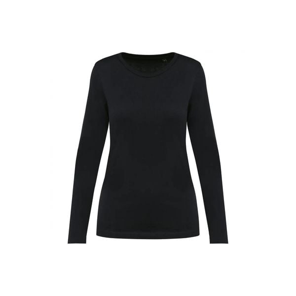 Suprima koszulka z długim rękawem z okrągłym dekoltem dla kobiet Kariban Premium. Niebieskie t-shirty damskie KARIBAN, m, bez wzorów, z bawełny, bez kołnierzyka. Za 119.50 zł.