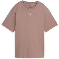 Damskie T shirt Puma Ess Relaxed Tee. Fioletowe t-shirty damskie Puma, m, bez wzorów, z bawełny, bez kołnierzyka. Za 77.99 zł.