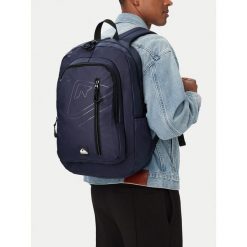 Plecak Quiksilver. Niebieskie plecaki męskie Quiksilver, bez wzorów. Za 129.99 zł.