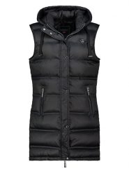 Geographical Norway Kamizelka pikowana "Velodie" w kolorze czarnym rozmiar: S. Czarne kamizelki damskie Geographical Norway, s. Za 213.69 zł.