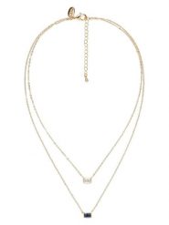 U.S. Polo Assn. Pozłacany naszyjnik z kamieniami ozdobnymi - dł. 37 cm rozmiar: onesize. Niebieskie naszyjniki damskie U.S. Polo Assn., metalowe. Za 69.99 zł.