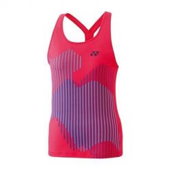 Koszulka sportowa damska Yonex Us Open 2024. Czerwone bluzki sportowe damskie YONEX, l, z materiału, bez kołnierzyka, bez ramiączek. Za 338.00 zł.