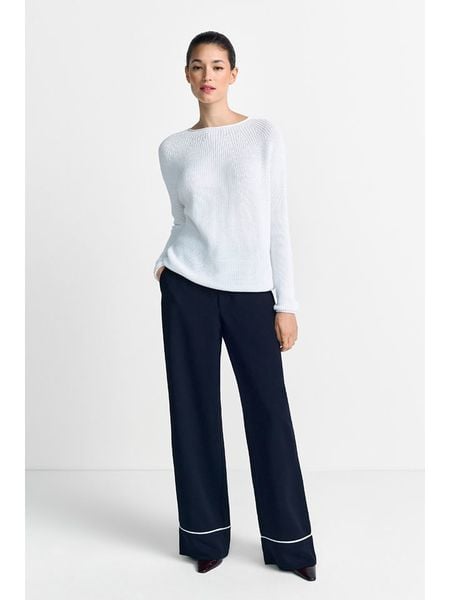 Rich & Royal Sweter w kolorze białym rozmiar: XXL. Białe swetry klasyczne damskie Rich & Royal, xxl, z bawełny, bez kołnierzyka. Za 224.95 zł.