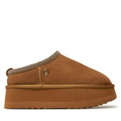 Klapki Liu Jo. Brązowe klapki damskie Liu Jo, bez wzorów, bez obcasa. Za 339.99 zł.