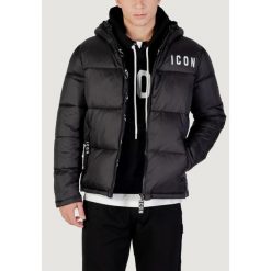 Kurtka puchowa Mężczyzna ICON. Czarne kurtki męskie ICON, na zimę, m, bez wzorów, z poliesteru, bez kaptura. W wyprzedaży za 543.55 zł.