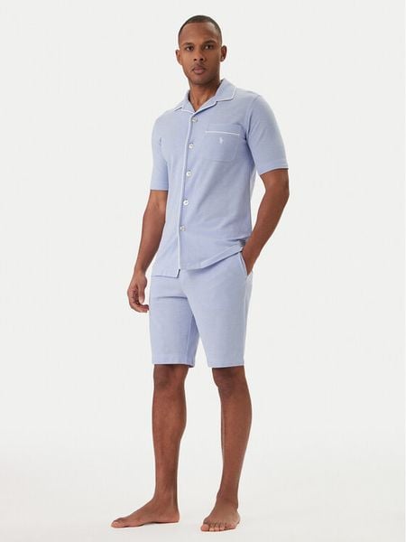 Polo Ralph Lauren Piżama 714975562001 Niebieski. Niebieskie piżamy męskie Polo Ralph Lauren, l, bez wzorów, z bawełny, bez ramiączek. Za 579.99 zł.