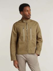 G-Star Kurtka przejściowa w kolorze jasnobrązowym rozmiar: XL. Brązowe kurtki męskie G-Star, xl, bez wzorów, prążkowane, retro, bez kaptura. Za 245.96 zł.