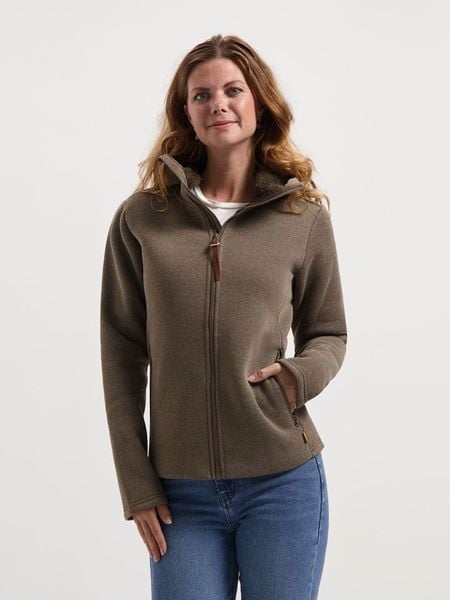 TRAVELIN' Kurtka polarowa w kolorze brązowym rozmiar: 3XL. Brązowe kurtki damskie Travelin', xl, bez wzorów, z polaru, bez kaptura. Za 208.99 zł.