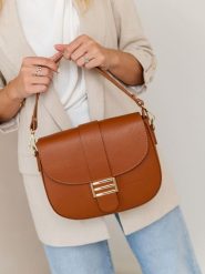 Lia Biassoni Skórzana torebka "Sangro" w kolorze jasnobrązowym - 27 x 22 x 7 cm rozmiar: onesize. Brązowe torebki klasyczne damskie Lia Biassoni, bez wzorów, z materiału, bez dodatków. Za 295.99 zł.