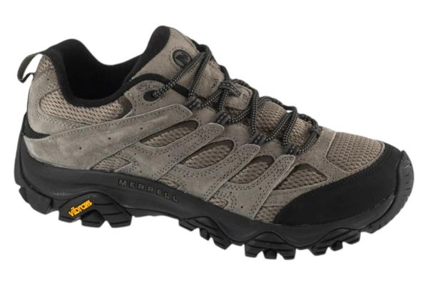Buty trekkingowe męskie, Moab 3. Szare buty trekkingowe męskie MERRELL, z materiału, przed kostkę, bez zapięcia, trekkingowe. Za 499.99 zł.