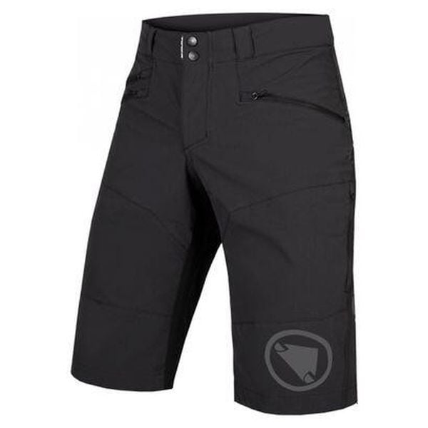 Szorty Endura SingleTrack II. Czarne szorty męskie ENDURA, bez kołnierzyka. W wyprzedaży za 289.99 zł.