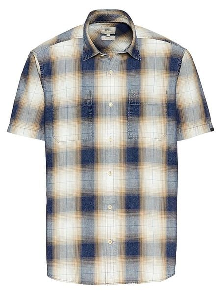 Camel Active Koszula - Regular fit - w kolorze niebiesko-beżowym rozmiar: L. Brązowe koszule męskie Camel Active, l, bez wzorów, z bawełny, bez kołnierzyka, bez ramiączek. Za 126.99 zł.