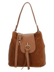 Charm Skórzana torebka w kolorze jasnobrązowym - 27 x 26 x 11 cm rozmiar: onesize. Brązowe torebki klasyczne damskie Charm, bez wzorów, z materiału, bez dodatków. Za 217.99 zł.