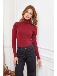 Joséfine Golf "Buviol" w kolorze bordowym rozmiar: S. Czerwone golfy damskie Joséfine, s, bez wzorów, bez ramiączek. Za 126.45 zł.