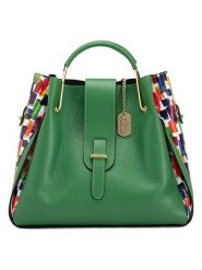 Anna Morellini Skórzana torebka "Ana" w kolorze zielonym - 38 x 32 x 13 cm rozmiar: onesize. Zielone torebki klasyczne damskie Anna Morellini, bez wzorów, z materiału, bez dodatków. Za 347.99 zł.