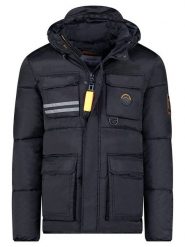 Geographical Norway Parka "Dolbary" w kolorze granatowym rozmiar: M. Niebieskie parki męskie Geographical Norway, m, z aplikacjami. Za 228.38 zł.