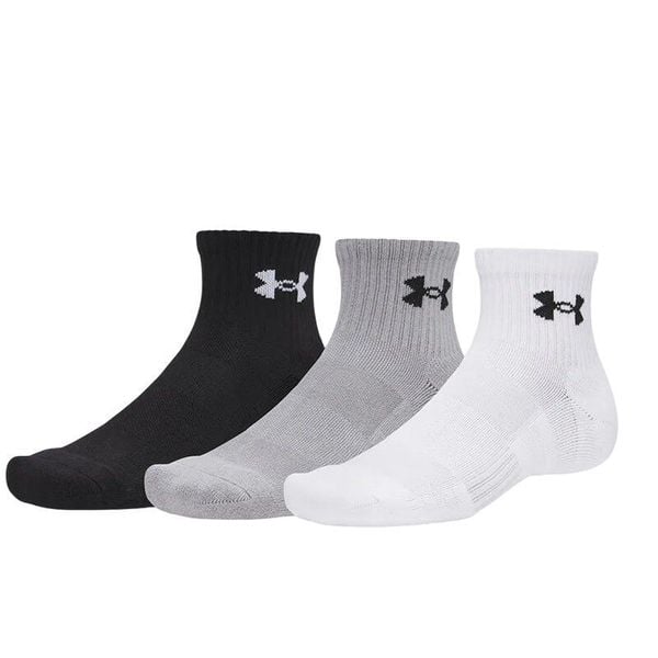 Unisex skarpetki Under Armour UA Performance Cotton 3p Qtr. Białe skarpetki damskie Under Armour, bez wzorów, z bawełny. Za 83.15 zł.