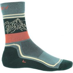 Skarpety trekkingowe damskie Viking Boosocks Heavy Bamboo Lady. Czerwone skarpetki damskie VIKING, bez wzorów. Za 49.90 zł.