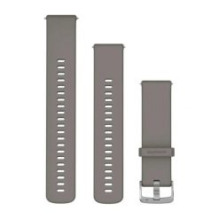 Bransoletka do zegarka silikonowa z srebrną klamrą Garmin Quick Release. Szare bransoletki damskie GARMIN. Za 211.50 zł.