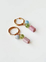 Lodie Silver Kolczyki z kamieniami szlachetnymi rozmiar: onesize. Szare kolczyki damskie Lodie Silver, z jaspisem, ze stali. Za 100.99 zł.