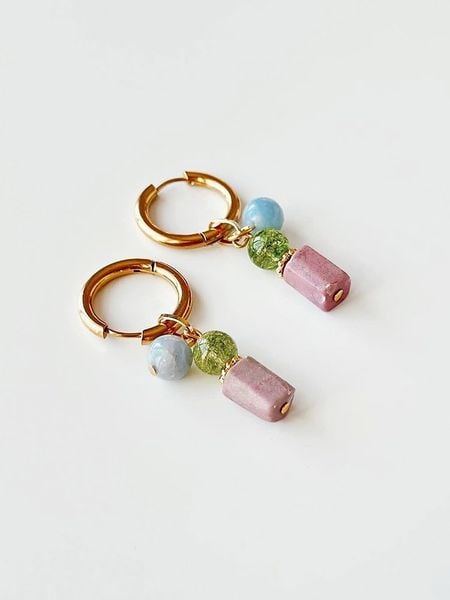 Lodie Silver Kolczyki z kamieniami szlachetnymi rozmiar: onesize. Szare kolczyki damskie Lodie Silver, z jaspisem, ze stali. Za 100.99 zł.