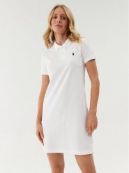 Polo Ralph Lauren Sukienka codzienna Polo Shirt Shop 211799490017 Biały Regular Fit. Białe sukienki damskie Polo Ralph Lauren, na co dzień, s, bez wzorów, z bawełny, bez kołnierzyka, bez ramiączek, proste. Za 509.99 zł.
