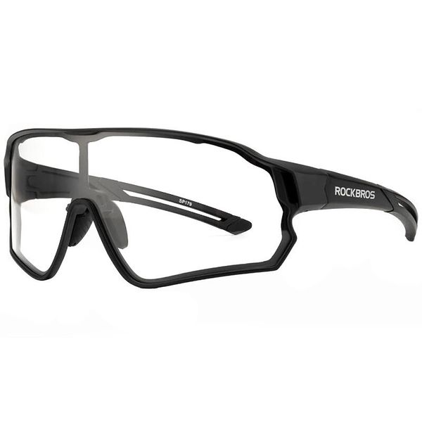 Okulary sportowe unisex Rockbros 10139 z fotochromem. Czarne okulary przeciwsłoneczne męskie ROCKBROS, z gumy. Za 113.00 zł.