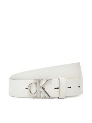Calvin Klein Jeans Pasek Damski LV04K7018G Biały. Białe paski damskie Calvin Klein Jeans, bez wzorów, z jeansu. Za 199.99 zł.