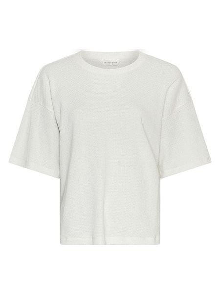 MOSS COPENHAGEN Koszulka "Linea" w kolorze białym rozmiar: L/XL. Białe bluzki damskie MOSS COPENHAGEN, l, bez wzorów, bez kołnierzyka. Za 114.95 zł.