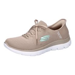 Buty sportowe Sneakersy damskie, Slip-Ins: Summits - New Daily. Szare trampki i tenisówki damskie Skechers, bez wzorów. Za 369.99 zł.