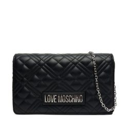 Torebka LOVE MOSCHINO. Czarne torebki klasyczne damskie Love Moschino, bez wzorów, wizytowe, bez kołnierzyka, bez ramiączek. Za 399.99 zł.