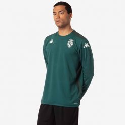 Bluza AS Monaco Aldren Pro 8 2024/25. Zielone bluzy bez kaptura męskie Kappa. W wyprzedaży za 214.70 zł.