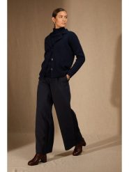 Perfect Cashmere Kaszmirowy kardigan "Nessa" w kolorze granatowym rozmiar: M. Niebieskie kardigany damskie Perfect Cashmere, m, bez wzorów, z kaszmiru. Za 608.99 zł.