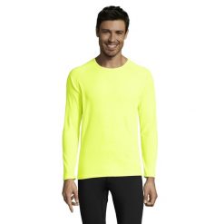 Męska Koszulka Sportowa Z Długim Rękawem. Białe t-shirty sportowe męskie SOL'S, m, bez ramiączek, trekkingowe. Za 54.99 zł.