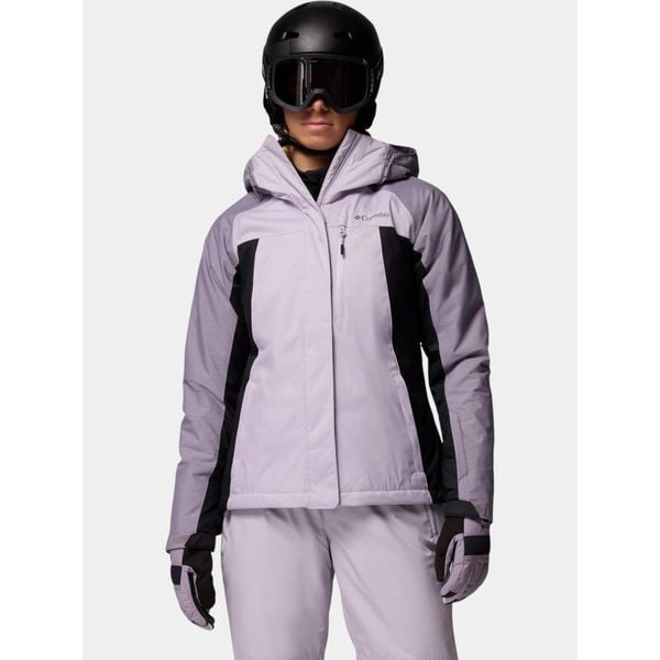 Kurtka Damska Columbia Snowy Summit. Fioletowe kurtki narciarskie i snowboardowe damskie Columbia, bez wzorów, bez kaptura, narciarskie. Za 999.00 zł.