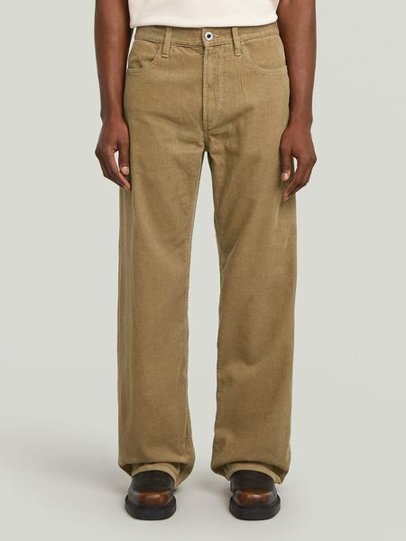 G-Star Spodnie sztruksowe - Loose fit - w kolorze beżowym rozmiar: W27/L32. Brązowe spodnie materiałowe męskie G-Star, bez wzorów, ze sztruksu, retro. Za 191.88 zł.