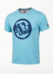 Męski t-shirt techniczny PITBULL koszulka treningowa sport Mesh LOGO PALMS. Żółte t-shirty męskie PITBULL, m, bez wzorów, z elastanu, bez kołnierzyka. Za 159.00 zł.