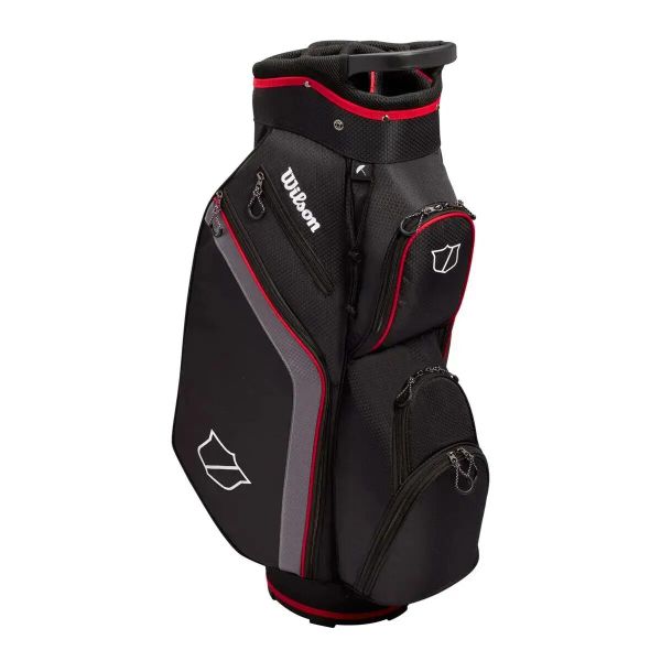 Torba na wózek golfowy Wilson Golf Lite 3. Czarne golfy damskie Wilson, m, bez wzorów, z materiału, bez ramiączek. Za 992.25 zł.