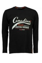 Koszulka młodzieżowa Canadian Peak Jampista. Czarna topy sportowe damskie Canadian Peak, m, z aplikacjami, z materiału, bez ramiączek. Za 78.49 zł.