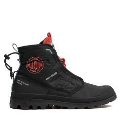 Trapery Palladium. Czarne trapery damskie Palladium, bez obcasa. Za 319.99 zł.