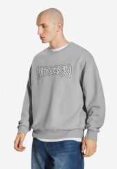 Bluza sportowa męska Prosto Graffiti Logo bez kaptura. Szare bluzy bez kaptura męskie Prosto., l, z bawełny. Za 189.99 zł.