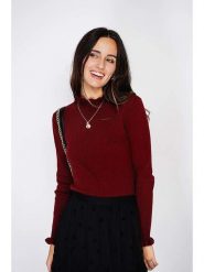 C& Jo Sweter w kolorze bordowym rozmiar: 42. Czerwone golfy damskie C& Jo, bez wzorów, bez ramiączek. Za 160.96 zł.