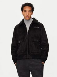 Richmond X Kurtka z imitacji skóry UMA24167MT Czarny Regular Fit. Czarne kurtki męskie RICHMOND X, m, bez wzorów, ze skóry, bez kaptura. Za 1,029.00 zł.